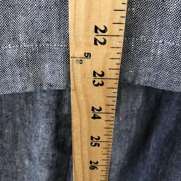 Dana Buchman Pantsuit Womens 6 Gray Linen Button Blazer Straight Leg Career - Picture 9 of 16